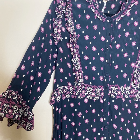 {Free People} floral midi tea dress - Picture 6 of 10